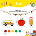 thumbnail image 2 of Back to School Decorations Banner Garland, 7.5 Ft Felt Pompom 3D Pencil Apples School Bus Ball Garland for Indoor Home Classroom Party Supplies, Pre-Assembled, 2 of 7