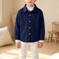thumbnail image 2 of OJSFQUFP Boys' Long Sleeved Shirt Jacket Spring and Fall Clothing Baby Corduroy Lapel Top, 2 of 8