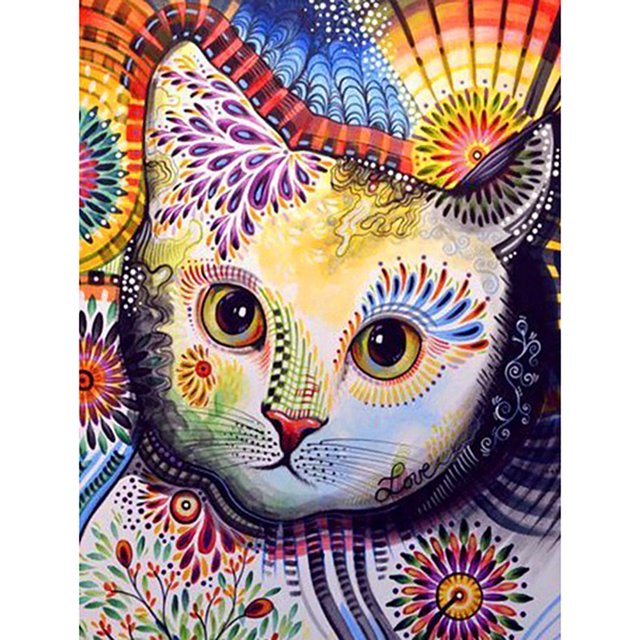 Taladro Pintura Diamante (DF3483) 5D DIY Animales Completos Kit de Punto de Cruz (Animal03) 20X30cm Hugtrwg Para estrenar