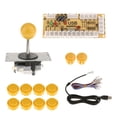 thumbnail image 3 of Controlador de juegos para máquina arcade con placa USB y botones para juegos de PC Arcade Stick, amarillo, 3 of 8
