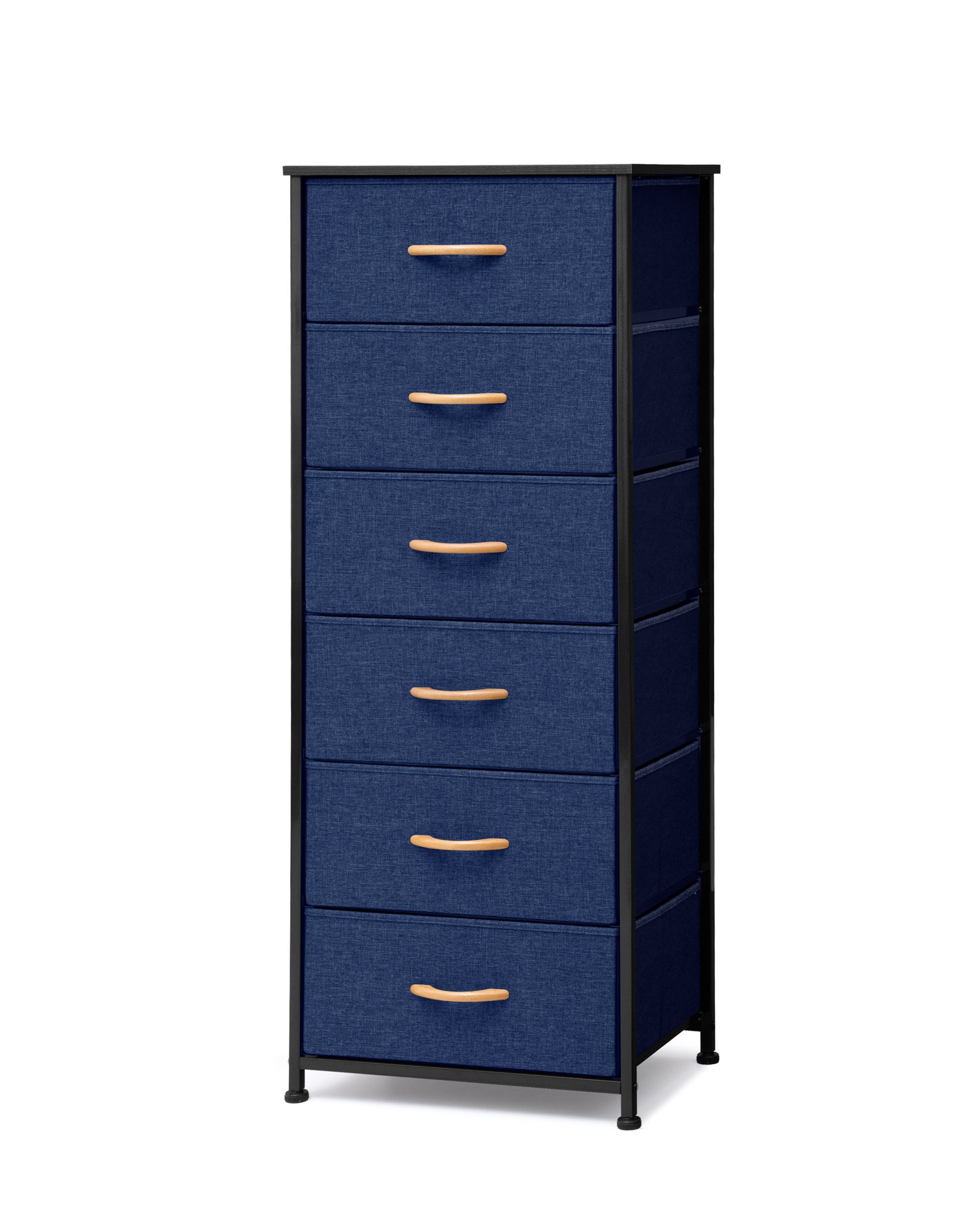 Pellebant Blue 6 Drawers Vertical Storage Tower for Bedroom/