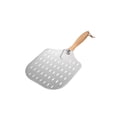 thumbnail image 2 of Stainless Steel Pizza Spatula Folding Design Solid Wood Handle Removable Baking Tool for Kitchen Oven Use, Silver, 2 of 6