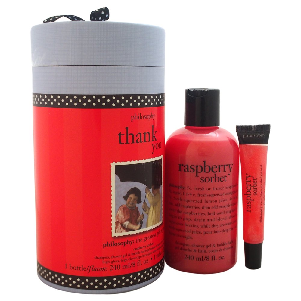 Philosophy Thank You Raspberry Sorbet by Philosophy for Unisex 2 Pc