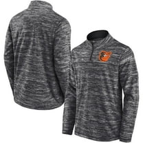 Men's Fanatics Charcoal Baltimore Orioles Getting Faster Space-Dye Quarter-Zip Top