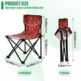 thumbnail image 3 of 600D Oxford Camping Chair Portable Foldable Chair Supports 220 lbs for Picnic, Fishing, Backpacking Red Christmas Tree and Lights, 3 of 8