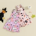 thumbnail image 2 of Toddler Baby Girl Halloween Outfit Ghost Floral Overalls Suspender Romper Shorts Jumpsuit Shortall Cute One Piece Clothes, 2 of 7