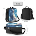 thumbnail image 2 of Xecao Clear Sky Blue Cat Print Lunch Bag - Durable, Double-Insulated Lunch Bag, Holds Lunch Box, Water Bottle, & Snacks,Leakproof Cooler Tote Bag, 2 of 7