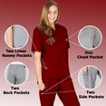 thumbnail image 2 of Women's Scrub Sets, Scrub Top and Pants (Burgundy, 4X-Large), 2 of 7