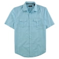 thumbnail image 1 of Alfani Mens Textured Button Up Shirt, Blue, Small, 1 of 1