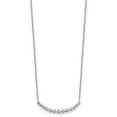 thumbnail image 2 of 14K White Gold Cable Diamond Necklace Chain True Origin 1/4 carat Lab Grown VS/SI D E F Graduated Curved Bar 18 inch 3.17 mm, 2 of 6