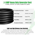 thumbnail image 5 of BDFHYK 15FT 30 Amp RV Extension Cord with Generator Inlet Box, NEMA L14-30P to 14-30R Heavy Duty Waterproof Outdoor Extension Cord for RV, ETL Listed 10AWG 125/250V, 5 of 9
