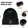thumbnail image 2 of 2win2buy Beanie Hat with Light Unisex LED Warm Rechargeable Headlamp Knitted Cap for Winter Camping Hiking Running for Adults Men Husband Teen, Black, 2 of 7