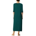 thumbnail image 3 of INSPIRE CHIC Women's Nightgown Lounge Long Dress Soft Nightshirt Sleepwear Pajamas with Pockets M Green, 3 of 5