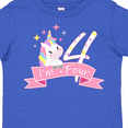 thumbnail image 4 of Inktastic I'm Four- Cute Unicorn 4th Birthday Boys or Girls Toddler T-Shirt, 4 of 5