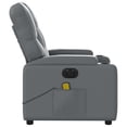 thumbnail image 5 of vidaXL Electric Massage Recliner Chair Gray Faux Leather, 5 of 9