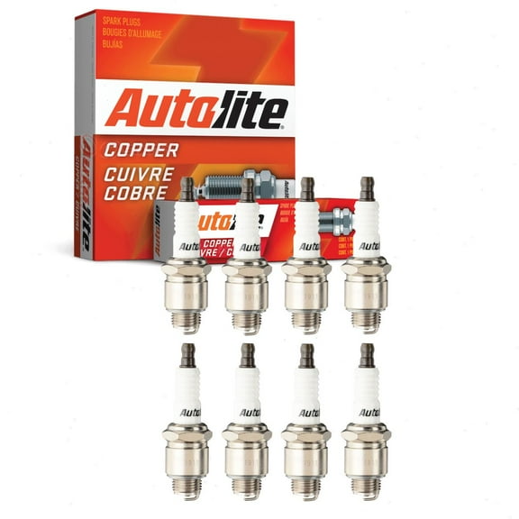8 pc Autolite 295 Copper Core Spark Plugs for 3210 45 6008 841 A7 FR8TE2 Ignition Wire Secondary