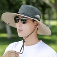 thumbnail image 6 of Men's Wide Brim Sun Hat with Detachable Face & Neck Flap - Breathable UPF 50+ Fishing & Hiking Cap, Lightweight Outdoor Work Hat Army Green One Size, 6 of 6