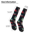 thumbnail image 2 of Gukieu Fishing Lure Print Contrast Color Stockings, Elastic Sports Socks Warm Socks Clothing Accessories, Adult Unisex, 2 of 6