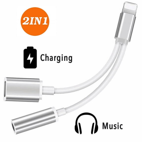 Lightning 3 5mm Headphones Jack Adapter iPhone Apple MFi Certified 2 1 Charger Aux Audio Splitter Dongle iPhone 7 7Plus 8 8Plus 11 X XR XS Support Al