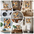 thumbnail image 6 of Ships Next Day Canvas Wall Art 12"x12",Yellow Orange Navy Blue Wood Framed Canvas Print Painting,Middle Century Beige Modern Geometric Ready to Hang Picture Wall Decor for Kitchen Dining Room Office, 6 of 9