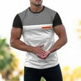 thumbnail image 6 of Sngxgn Mens Short Sleeve Gym Bodybuilding Tshirts Crewneck Tees Shirts Tops(White,L), 6 of 7