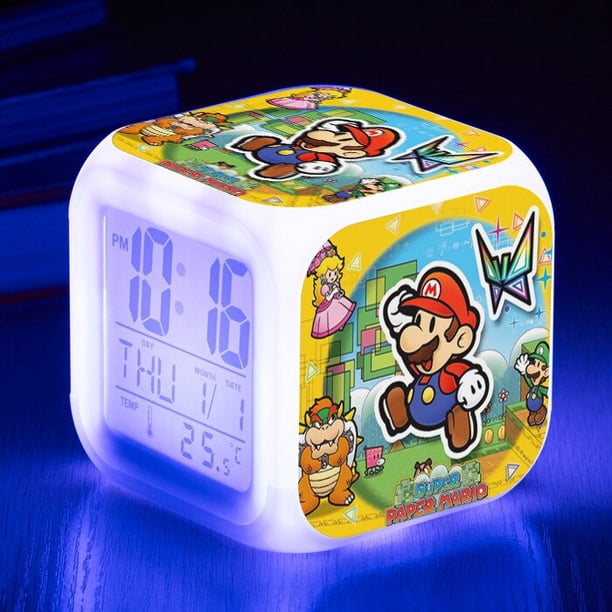 Reloj despertador Digital LED electrónico Super Mario Bros de 34 estilos, figura de acción de Anime, juego de documentos, Shoous Proxy, decoraciones de escritorio para niños zhangmengya LED