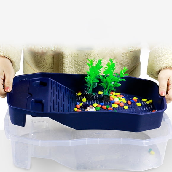 SWETRACE 1 Ensemble Boîte à Tortue Plastique Bleu Rectangulaire pour Intérieur