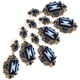 thumbnail image 5 of Moda 3 Pares De Aretes Diamante Esmeralda Colgante Aleación Retro Moda Oreja Decoración Joyería Azul Ccdes Otros, 5 of 8