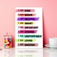 thumbnail image 4 of Positive Inspirational Quotes Wall Art Canvas,I AM Kind Brave Affirmations Motivational Canvas Prints Framed Wall Art for Kids Room Nursery Décor,Encouragement Gifts for Kids Teens, 4 of 5