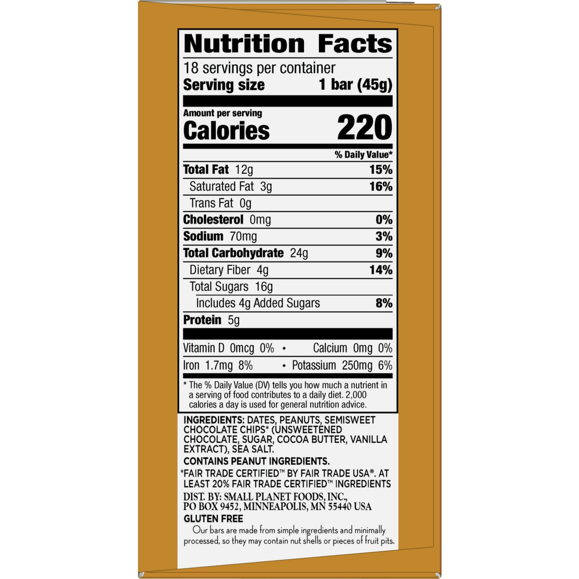 Larabar Peanut Butter Chocolate Chip, Gluten Free Fruit & Nut Bar, 18 Ct ( 3 Pack )