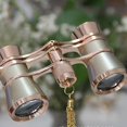 thumbnail image 4 of Binoculars for Adults Opera Binoculars 3X25 Full Metal White Chrome Plated Night Vision Binoculars with Wide Focusing Angle and High Resolution Gold One Size, 4 of 5