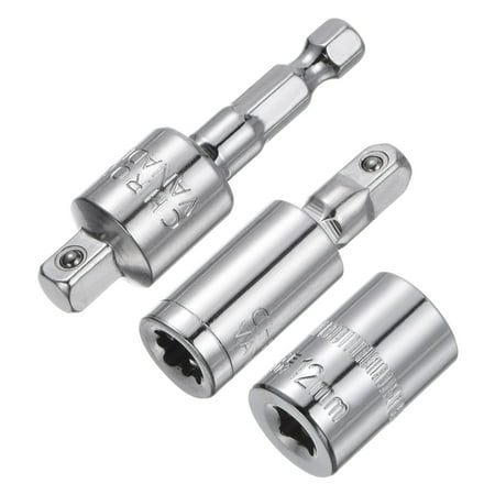 

Uxcell 1/4 Drive 12mm Shallow Socket Swivel Joints Hex Shank Impact Driver Adaptor Set