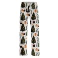 thumbnail image 4 of Christmas Pajama Pants for Women Soft Christmas Tree Print Pj Bottoms Drawstring Casual Comfy Lounge Sleepwear Pants Loose Fit Pajama Pants Green,XL, 4 of 5