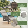 thumbnail image 5 of POCASSY Outdoor Recliner Chair, Adjustable Reclining Patio Chair with Cushion, Wicker Outdoor Chaise Lounge with Adjustable Backrest and Footrest, Ideal for Pool Deck, Beige, 5 of 7