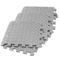 thumbnail image 1 of 6Pcs EVA Leaf Grain Floor Mats Splicing Floor Pads Patchwork Rugs Thicken Floor Cushion for Gym Dance Room (Grey), 1 of 9