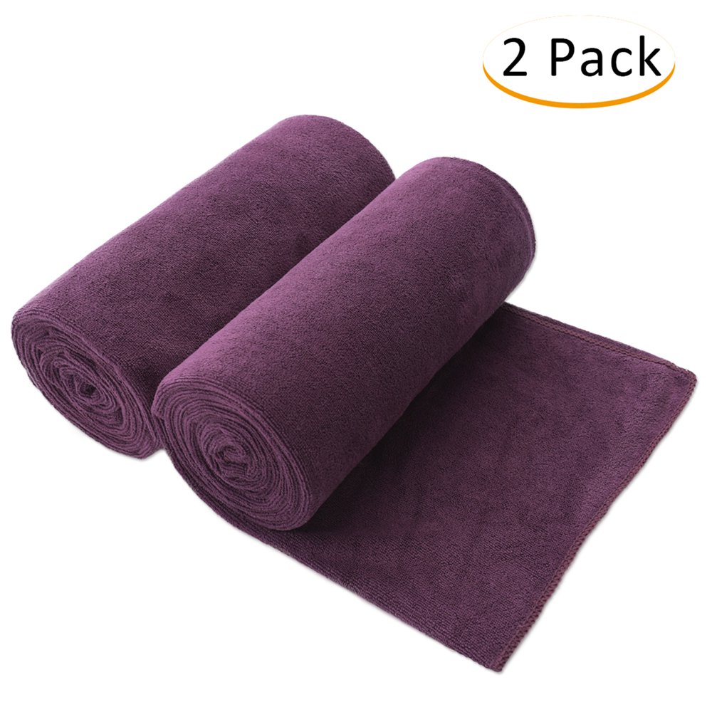 Solid Microfiber Bath Towel Set,2 Pieces 30" x 60"