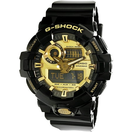 Black Rubber Watch - Casio Men's G Shock GA710GB-1A Black Rubber Quartz Sport Watch