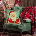 thumbnail image 4 of Vintage Christmas Pillowcase Santa Rustic Farmhouse Linen Decor Outdoor, 4 of 5