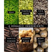 Truvani Vegan Pea Protein Powder | Peanut Butter | 20g Organic Plant Based Protein | 10 Travel Packets | Keto | Gluten & Dairy Free | Low Carb | No Added Sugar