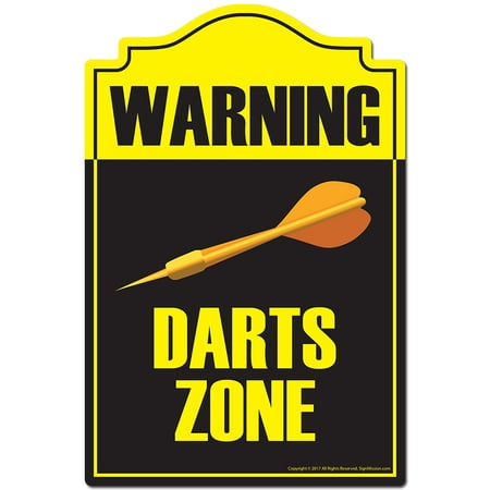 Signs For Home Decor Darts Zone Novelty Sign | Indoor/Outdoor | Funny Home Decor for Garages, Living Rooms, Bedroom, Offices | SignMission personalized gift ()
