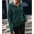 thumbnail image 3 of Pure Color Knitted Sweater,Knitted Sweater Jacket Twist Zipper Knitted Sweater Achieve More, 3 of 6