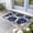 Blue, variant on Blue Palm Leaves Door Mat Indoor Outdoor,Farmhouse Summer Beige Tropical Plants Non Slip Welcome Mat with Rubber Backing,Absorbent Fabric Front Door Mats Entryway Rug for Home Patio Entrance 18"x30"