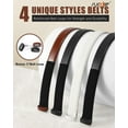 thumbnail image 4 of SUOSDEY No Buckle Leather Belts for Men,Buckleless Belt Hook and Loop Work Technician Mechanic Belt for Jeans Gifts, 4 of 8
