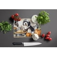 thumbnail image 4 of Old English Sheepdog Fall Kitchen Pumpkins Glass Cutting Board Large 12 in x 15 in, 4 of 5
