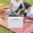 thumbnail image 3 of Sunjoy Tech 6L Portable Cooler Box with Heavy Duty Handle Lightweight Leakproof Large Capacity Outdoor BBQ Camping Beach Picnic Insulated Hard Ice Box, 3 of 7