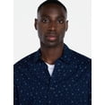 thumbnail image 4 of George Men's and Big Men's Button Up Poplin Shirt with Short Sleeves, Sizes S-3XL, 4 of 5