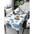thumbnail image 6 of Blue Polka Dots Table Cloth, Waterproof Tablecloth for Rectangle Tables, Modern Abstract Art Reusable Washable Fabric Table Cover for Restaurant Kitchen Dining Tables 60"x120" Geometric, 6 of 9