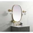 thumbnail image 3 of Metal Frame Oval Mirror 27x36 Inch in Brass, 3 of 3