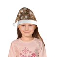 thumbnail image 5 of Haiem Beautiful Owl Pattern Santa Hat Confortable Velvet Christmas Hat for Christmas Party Favors Fit for Adults and Kids, 5 of 6