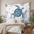 thumbnail image 3 of Coastal Sea Turtle Small Tapestry for Bedroom Wall Hanging Tapestry, Ocean Beach Summer Coral Starfish Ceiling Backdrop Tapestries Poster Blanket Wall Decor for Teens Room Living Room Dorm 23" x 28", 3 of 8